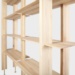 Libreria in frassino naturale design scandinavo 