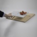 Piatto sushi estraibile in marmo bianco Carrara 