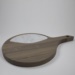 Tagliere in legno di noce naturale trattato con olio ed inserto in marmo BIANCO CARRARA 